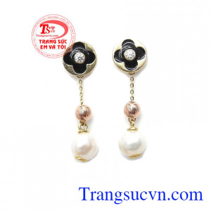 Hoa tai vàng tây dành cho nữ kiểu tinh tế, đeo hoa tai hợp thời trang, bông tai