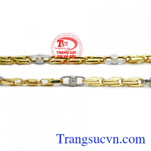 Dây chuyền nam vàng tây sang trọng, Dây chuyên nam sáng bóng