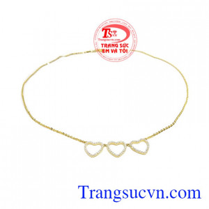 Dây chuyền nữ vàng tây sang trọng, Dây chuyên nữ đẹp