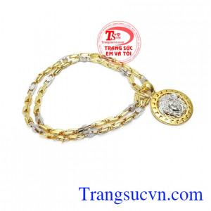 Bộ dây chuyền nam vàng phong cách