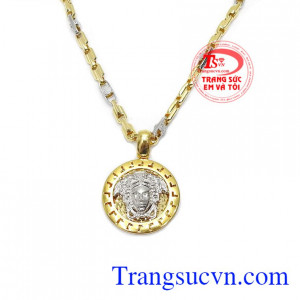 Bộ dây chuyền nam vàng phong cách nam tính.