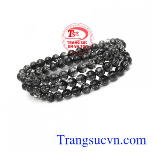 Vòng tay thạch anh tóc phú quý là sản phẩm thạch anh tóc đen thiên nhiên, hàng chất lượng cao, có giấy kiểm định