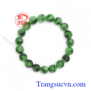 Chuỗi tay phỉ thúy 9 ly may mắn bền đẹp, chất lượng, màu sắc ngọc tươi sáng