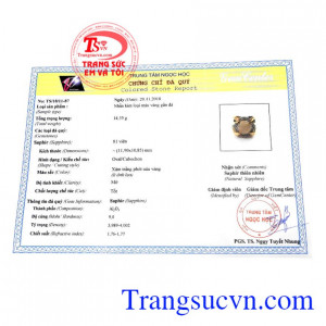 Giấy kiểm định từ trung tâm ngọc học