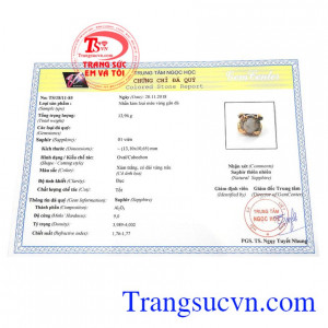 Giấy kiểm định từ trung tâm ngọc học