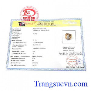 Giấy kiểm định từ trung tâm ngọc học