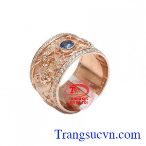 Nhẫn nam rồng phượng là sản phẩm nhẫn nam được chế tác 3D đẹp, sắc nét