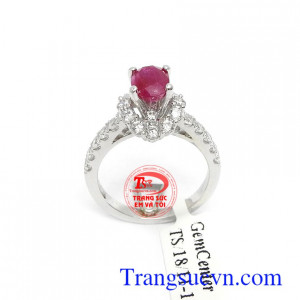 Nhẫn nữ Ruby tài lộc 14k kiểu dáng hợp thời trang và phong cách phái đẹp