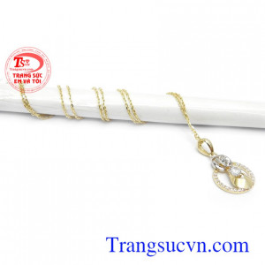 Bộ dây chuyền nữ vàng 10k phong cách