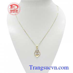 Bộ dây chuyền vàng nữ duyên dáng vàng 10k bền đẹp, sang trọng, đẳng cấp, phù hợp nhiều phong cách thời trang khác nhau