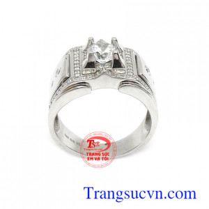 Nhẫn nam vàng trắng Korea sang trọng nhập khẩu tôn lên sự cá tính, đẳng cấp và thời trang cho phái mạnh