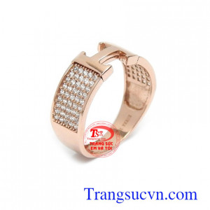 Nhẫn nữ Korea vàng hồng thời trang 10k nhập khẩu kiểu dáng đẹp, chất lượng cao, đeo hợp thời trang, sang trọng, cá tính và tinh tế