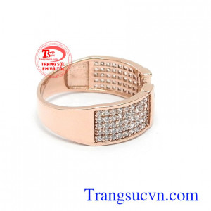 Nhẫn nữ Korea vàng hồng thời trang