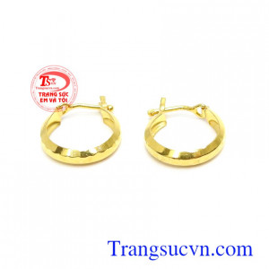 Hoa tai vàng tây tinh tế thời trang