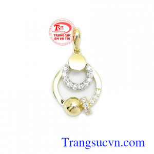 Mặt dây chuyền Korea độc đáo vàng 10k, mặt dây chuyền vàng tây nhập khẩu