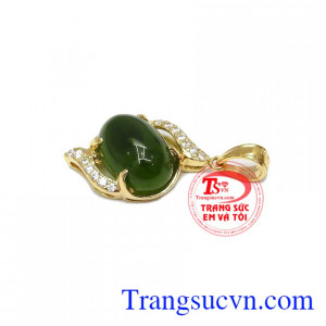 Mặt dây chuyền nephrite thiên nhiên, bảo hành 12 tháng, giao hàng nhanh trên toàn quốc