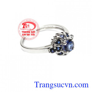 Nhẫn nữ sapphire sang trọng 14k, bảo hành 12 tháng, giao hàng nhanh trên toàn quốc