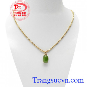 Bộ dây nephrite may mắn là sản phẩm ngọc cẩm thạch thiên nhiên, có giấy kiểm định