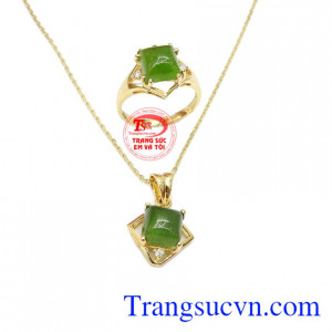 Bộ trang sức nepherite tinh tế