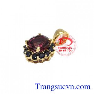 Mặt dây granat thiên nhiên 14k, bảo hành 12 tháng, giao hàng nhanh trên toàn quốc