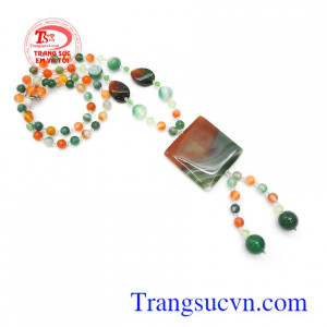 Chuỗi cổ mã não thiên nhiên sang trọng quý phái