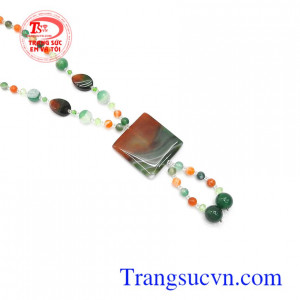 Chuỗi cổ mã não thiên nhiên phong thủy