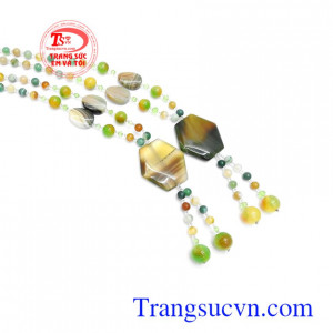 Chuỗi cổ đá mã não thiên nhiên độc đáo, thời trang