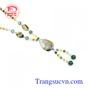Chuỗi cổ mã não bình an may mắn