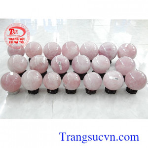 Cầu phong thủy thạch anh hồng thiên nhiên cao cấp