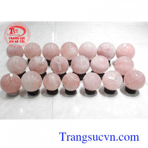 Cầu phong thủy thạch anh hồng may mắn, bình an