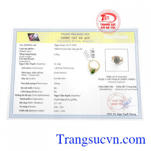 Sản phẩm có giấy kiểm định đá quý