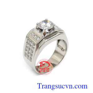 Nhẫn nam đính đá thời trang mới đeo sang trọng, phong cách, lịch lãm và thời trang, phù hợp với nhiều phong cách thời trang phái mạnh