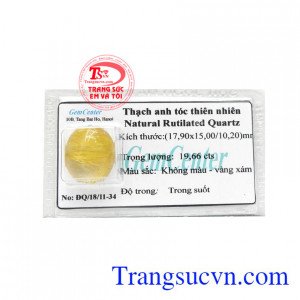 Thạch anh tóc ép vỉ đẹp là sản phẩm đá thạch anh tóc thiên nhiên, sản phẩm đẹp với nhiều sợi rutile màu vàng óng