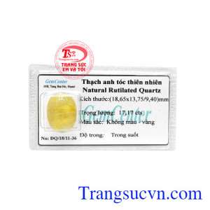 Thạch anh tóc ép vỉ may mắn là sản phẩm thạch anh tóc thiên nhiên, thạch anh tóc vàng óng đẹp phát triển theo hướng đi lên