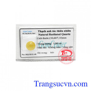 Thạch tóc vàng phú quý là sản phẩm thạch anh tóc thiên nhiên, sản phẩm cao cấp với các bao thể rutile đẹp, vàng óng