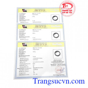 Giấy kiểm định từ trung tâm ngọc học