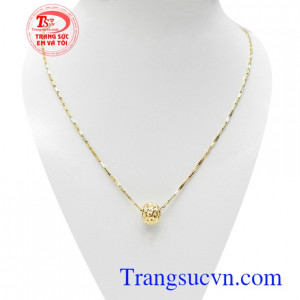 Bộ dây chuyền vàng nữ quý phái bền đẹp, chất lượng, kiểu dáng thời trang, sang trọng và dịu dàng