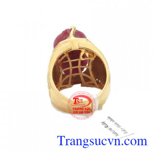 Nhẫn nam chạm khắc vàng 14k tinh xảo sắc nét, đeo hợp thời trang và phong thủy