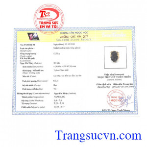 Giấy kiểm định từ trung tâm ngọc học