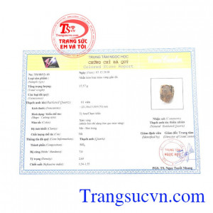 Giấy kiểm định từ trung tâm ngọc học