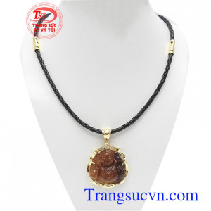 Bộ dây chuyền phật Di Lặc bình an trong phong thủy là biểu tượng cho niềm vui, sự bình an và may mắn