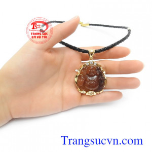 Bộ dây chuyền nam thạch anh tóc thiên nhiên cao cấp