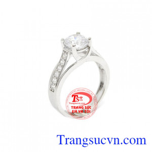 Nhẫn nữ vàng thanh lịch là sản phẩm nhẫn nữ vàng trắng đẹp 10k, sản phẩm được thiết kế tinh tế