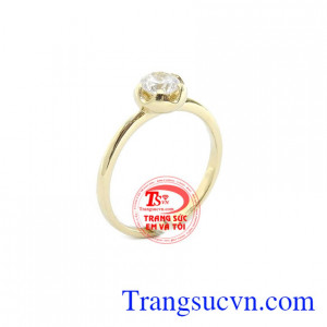 Nhẫn nữ vàng đẹp xinh là sản phẩm nhẫn nữ vàng tây đẹp được các bạn nữ ưa thích