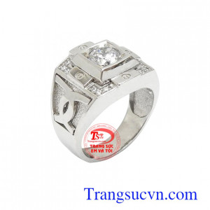 Nhẫn nam Hàn Quốc mạnh mẽ vàng 10k nhập khẩu nguyên chiếc bền đẹp, chất lượng, chế tác công nghệ cao