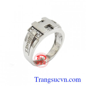 Nhẫn nam Hàn Quốc chữ H phong cách mang lại nét mạnh mẽ, cá tính và riêng biệt cho phái mạnh