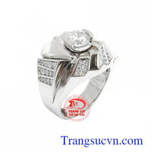 Nhẫn nam Korea đính đá thời trang vàng 10k nhập khẩu nguyên chiếc bền đẹp, chất lượng, kiểu dáng độc đáo