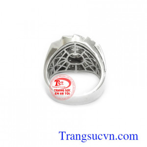 Nhẫn nam vàng trắng 10k nhập khẩu