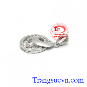 Mặt dây chuyền vàng trắng tinh tế 10k, bảo hành 6 tháng, giao hàng nhanh trên toàn quốc