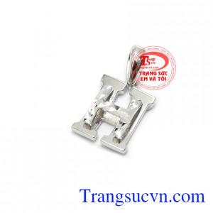 Mặt dây chuyền chữ H xinh xắn dễ dàng kết hợp mới các loại dây chuyền